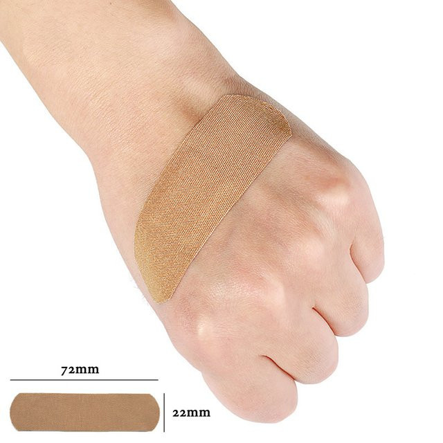 ELEFIRST Elastische Wundpflaster in Beige, 100 Stück Erste-Hilfe-Set für Zuhause, Reisen und Outdoor - Bild 1