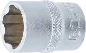 BGS Super Lock Steckschlüssel-Einsatz mit 12,5 mm (1/2 Zoll) Innenvierkant und 20 mm Schlüsselweite in Silber - Bild 1