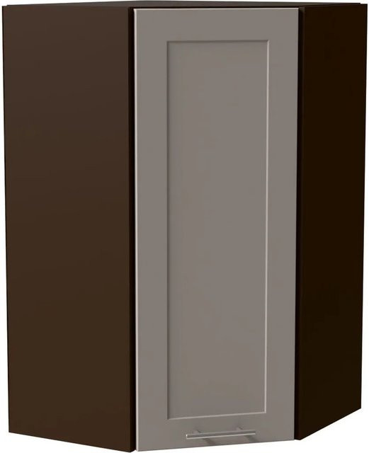 Feldmann-Wohnen Hängeschrank Oslo W4/10/60 in Lava / Kaschmir Matt mit Soft-Close-Türen und Regalböden, B/T/H: 60 x 60 x 96 cm - Bild 1