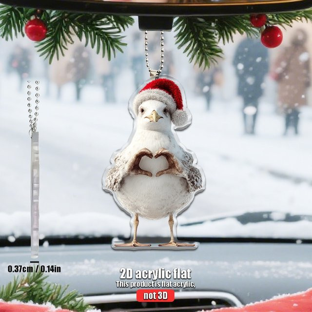 Weihnachtsmütze Anhänger aus Acryl für Weihnachtsbaum und Dekoration - Bild 1