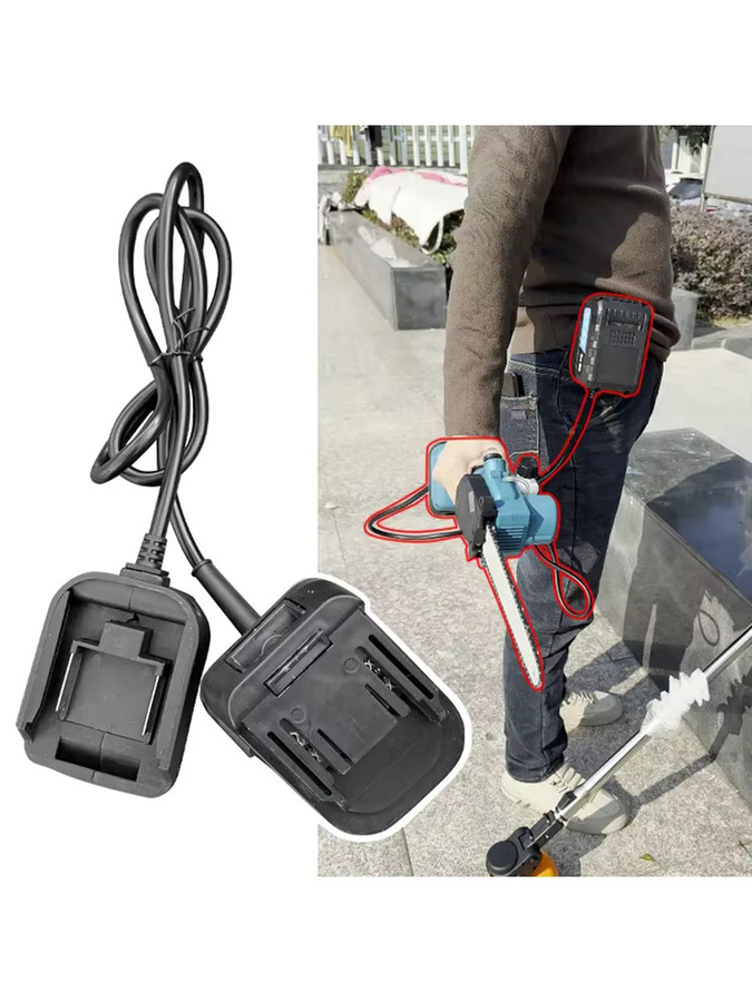 VIBRATITE Batterieadapter für 18V und 21V Elektrowerkzeuge in Schwarz mit Kurzschlussschutz - Bild 4