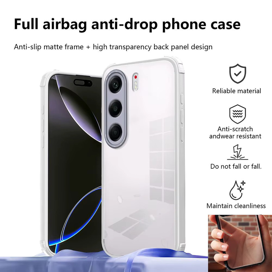 Stoßfeste Handyhülle für Tecno Camon 40 Pro 5G und Camon 40 Pro 4G mit harter Acryl-Rückseite in Schwarz - Bild 2