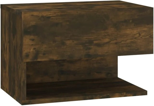 vidaXL Wand-Nachttisch Modell 4 aus Holzwerkstoff in Räuchereiche, Braun, B/T/H: 30,0 x 29,5 x 29,5 cm - Bild 1