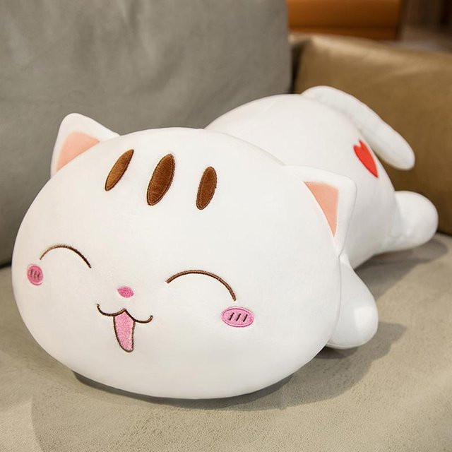 Binchi Fitness Kawaii Katze Plüschtier, Weiß, ab 3 Jahre - Bild 1