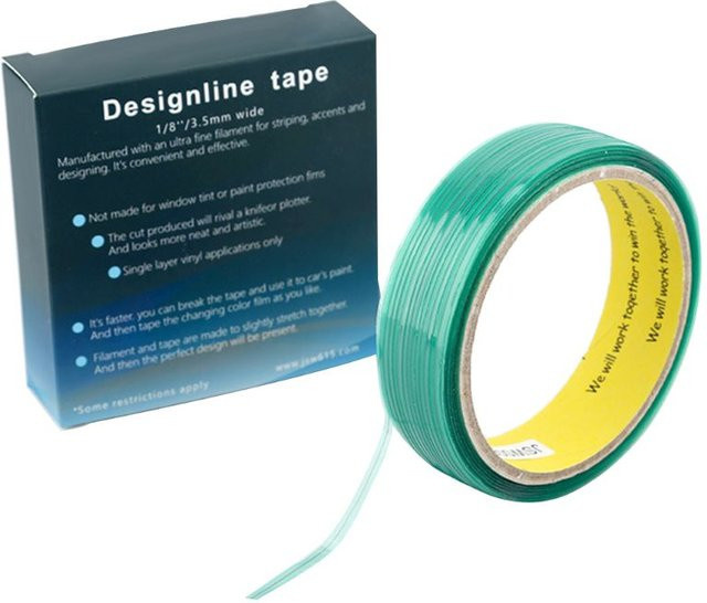 Knifeless Cutting Line Tape 50m grünes Schneideband für Folien und Sticker inklusive Squeegee Wrap Tool - Bild 1