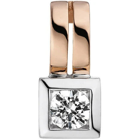 Colfem Anhänger 375 Rotgold, Bicolor, Zirkonia, Unisex - Bild 1