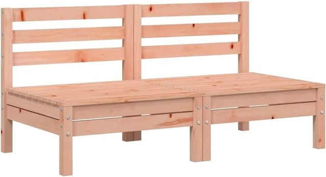 2er Set vidaXL Gartensofas aus Massivholz Douglasie in Braun ohne Armlehnen - Bild 1