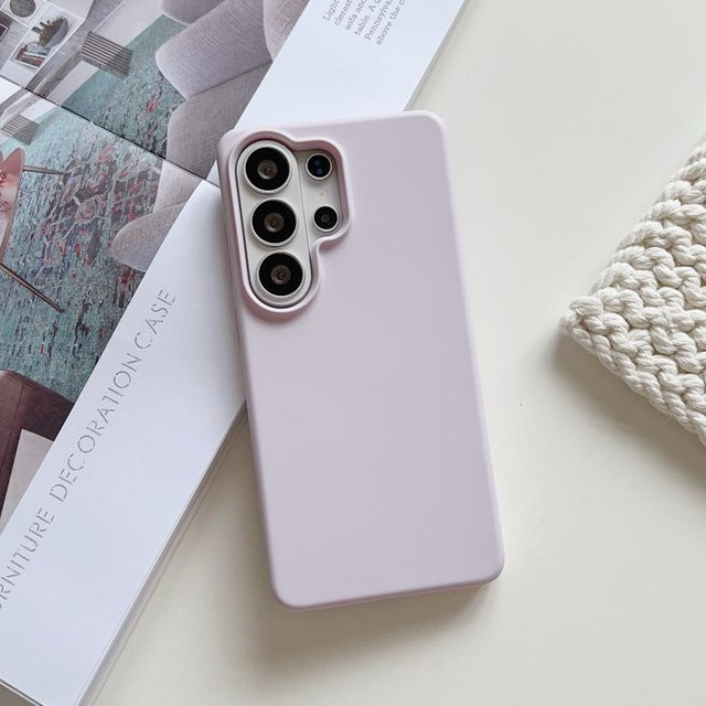 Stoßfeste Silikon-Schutzhülle für Samsung Galaxy S25 Ultra S24 FE A57 A37 A56 A36 A17 in Pink, Matte Schlankhülle - Bild 1