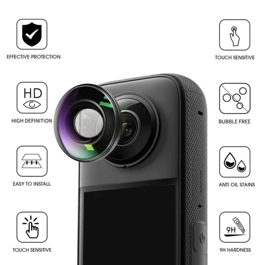 Insta360 Ersatz Objektivglas mit Metall O-Ring für Insta360 X5, X4 und X3 Action Kameras - Bild 4