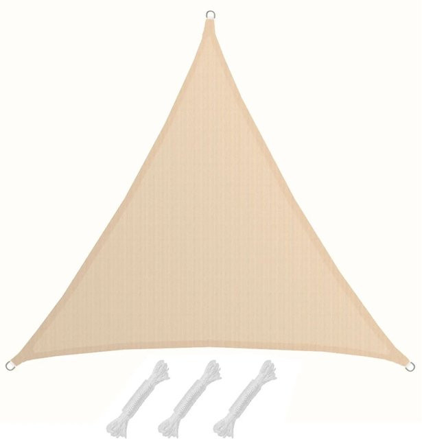 AMANKA HDPE Sonnensegel Dreieck Beige B/T/H: 2 x 2 x 2 m - Bild 1