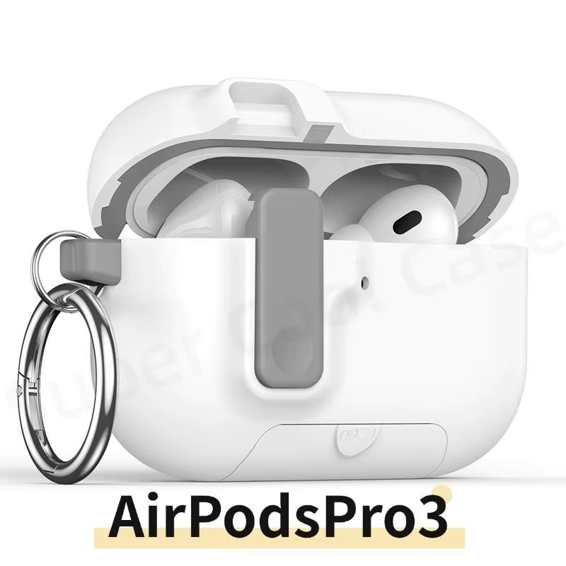Schutzhülle für AirPods Pro 3. Generation mit Telefonhalter-Design in Grün oder Weiß - Bild 1
