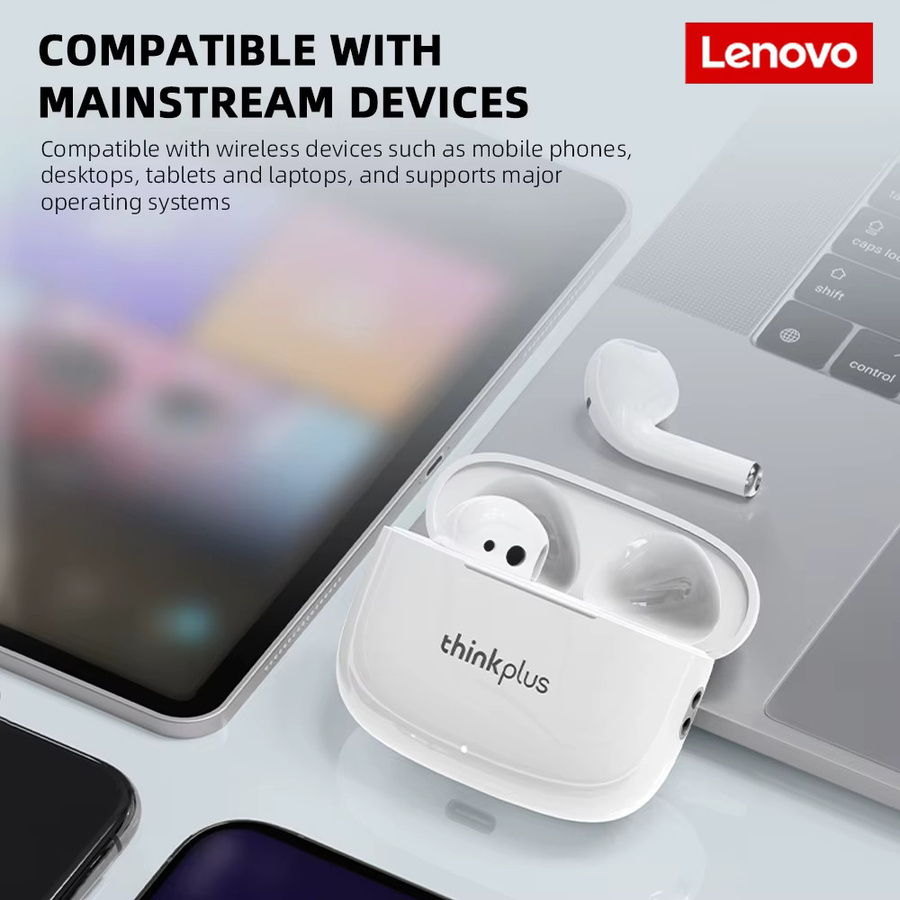 Lenovo LP30Pro True Wireless Bluetooth 5.4 Semi-In-Ear-Kopfhörer in Weiß - Bild 4