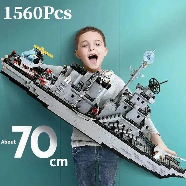 XMWL Navy Kriegsschiff, Multi-Form-Kombinationsbausteine, 1560 Teile - Bild 1