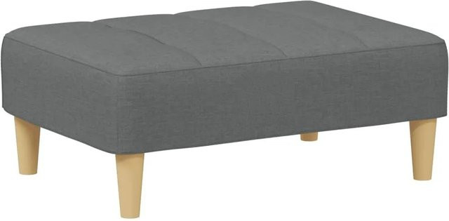 vidaXL Fußhocker Dunkelgrau aus Stoff Modell 1 B/T/H: 77 x 55 x 31 cm - Bild 1