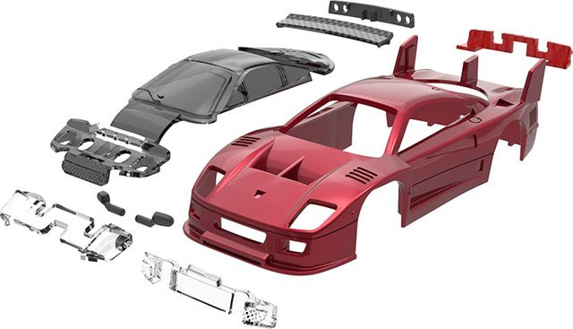 LDARC S100 RC Auto Karosserien, Lenkungskomponenten, Hinterachsbaugruppe, Vorderradkomponenten, Fahrgestellkomponenten, RC-Teile - Bild 1