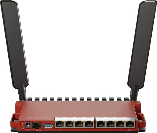 MikroTik L009UIGS-2HAXD-IN Router mit 9-Port-Switch, WiFi 6, 1GbE, 2,5GbE und SFP in Rot