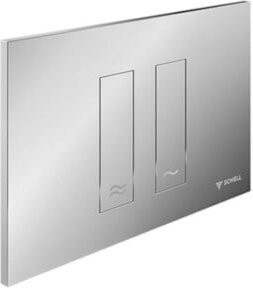Schell WC-Betätigungsplatte Montus Tower in Chrom, Dual-Flush Spülung, Silber - Bild 1