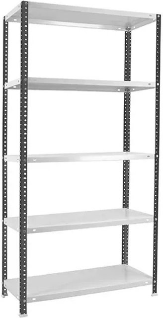 PROREGAL Schraubregal Panda in Anthrazit-Weiß, H x B x T: 180 x 90 x 30 cm - Bild 1