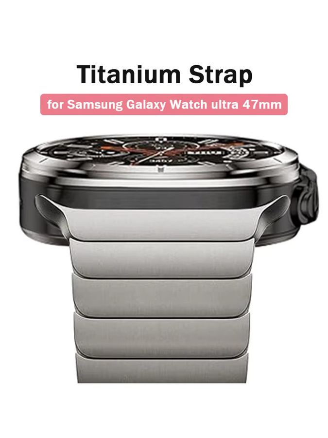 CAOWTAN Uhrenarmband Titan, Silber, Samsung Galaxy Watch Ultra 47 mm, Unisex - Bild 6