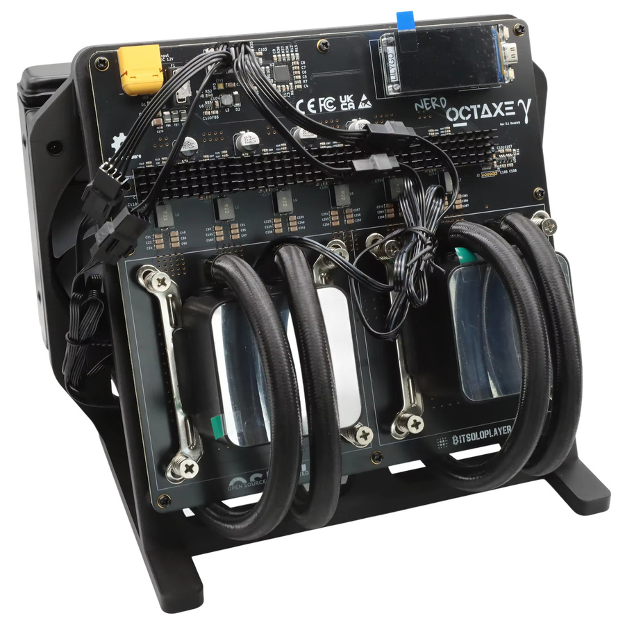 NerdOctaxe Rev3.1 Hydro Bitcoin Solo Miner Schwarz 13.8Th/s 230W mit Mean Well Netzteil - Bild 3