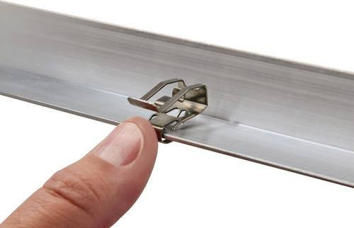 HellermannTyton Kantenclip MSC2-SS304-ML 151-00982 aus Edelstahl in Silber - Bild 1