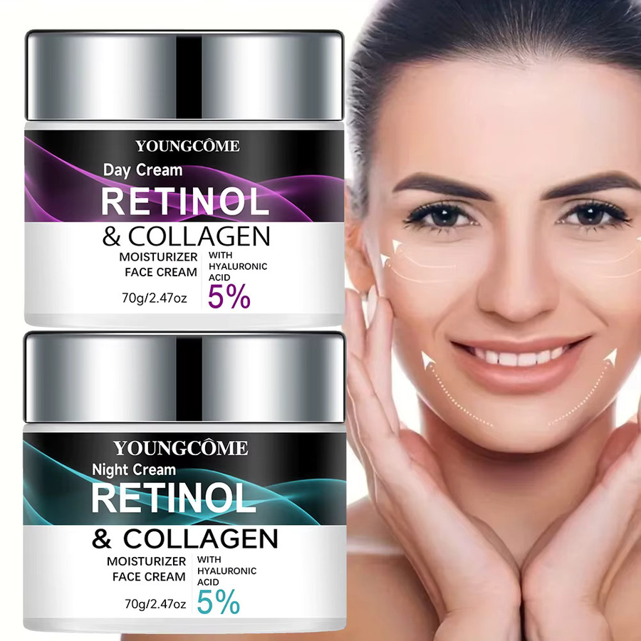 YOUNGCOME Retinol & Kollagen Feuchtigkeitscreme mit Hyaluronsäure, Gesicht - Bild 2