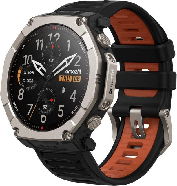 Amazfit T-Rex Ultra 2 Smartwatch Schwarz mit GPS und NFC, 2,03 Zoll AMOLED Display, wasserdicht bis 10 ATM - Bild 2