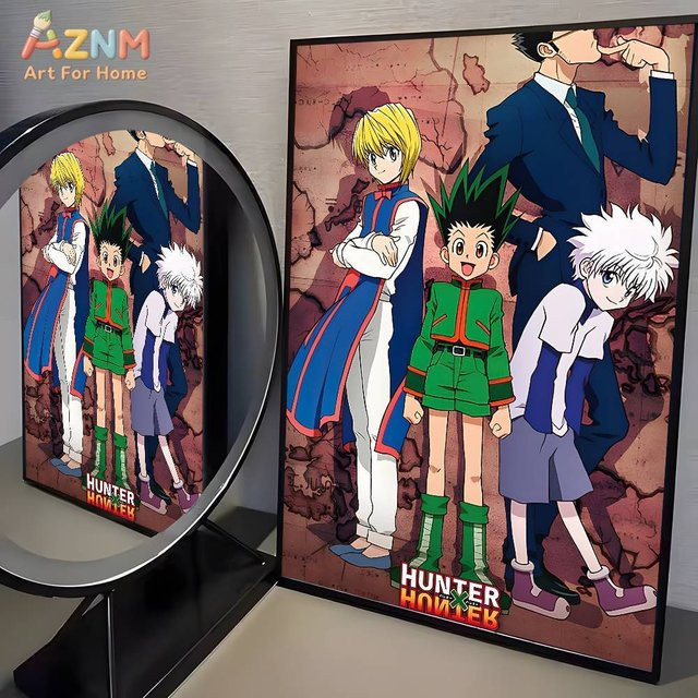 Hunter X Hunter Anime Leinwandposter von KAYOU, Mehrfarbige Wandkunst Illustration für dein Wohnzimmer - Bild 1
