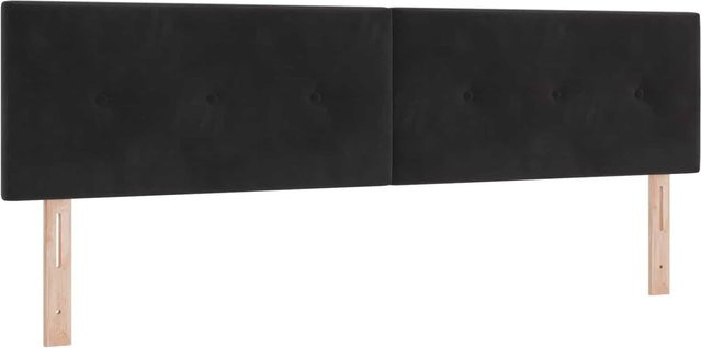 vidaXL LED Kopfteil mit integrierten Lichtleisten in Schwarz, gepolstert mit Polyester und Kiefernholz, Breite: 180 cm - Bild 1