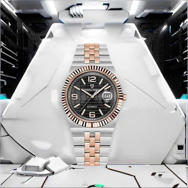 PAGANI DESIGN Armbanduhr, Automatik, Edelstahl, Schwarz, Herren - Bild 1