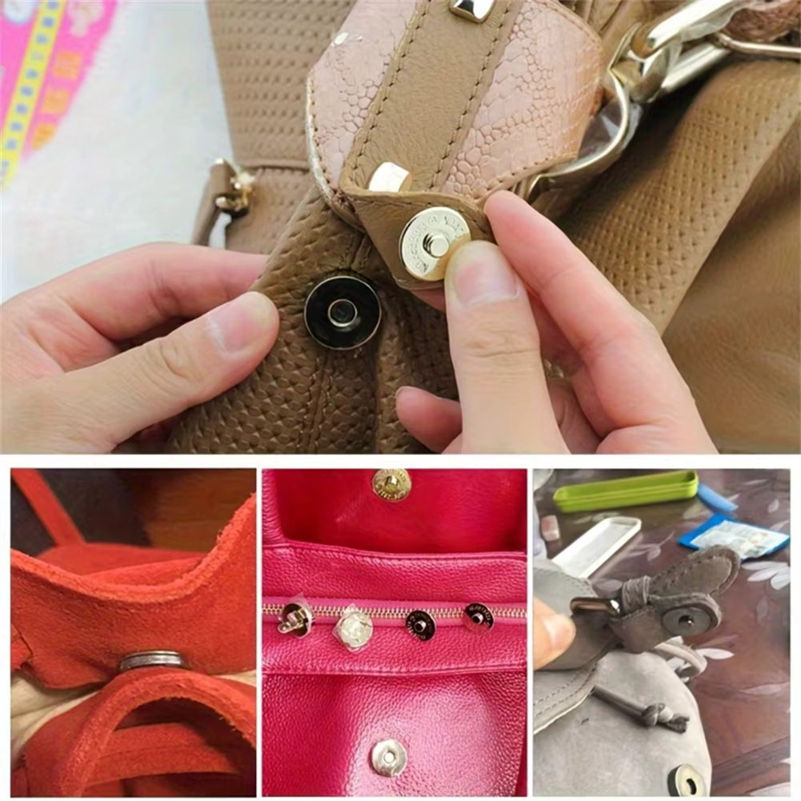 40er-Pack Magnetische Druckknöpfe in Multicolor aus Metall für Handarbeiten, Taschen und Kleidung - Bild 2