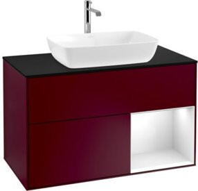 V&B Waschtischunterschrank Finion 100 Wandbeleuchtung in Weiß lackiert B/T/H: 100 x 50,1 x 50,1 cm - Bild 1