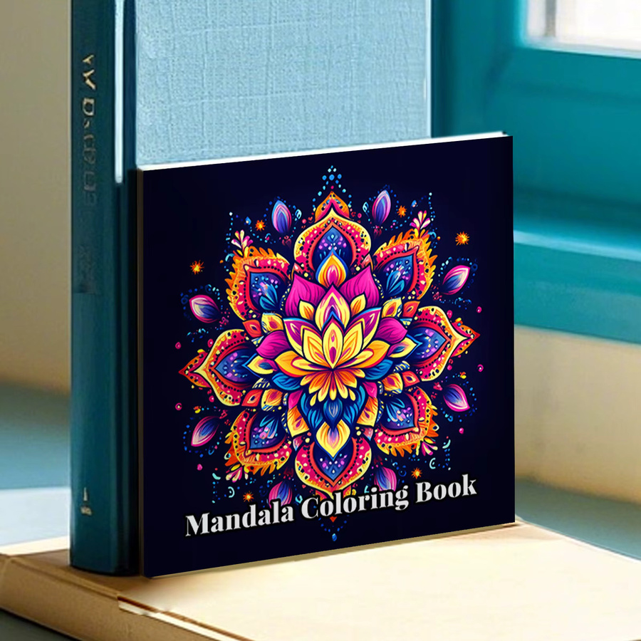 Mandala Malbuch für Erwachsene mit niedlichen Blumen-Motiven, Mehrfarbig - Bild 3