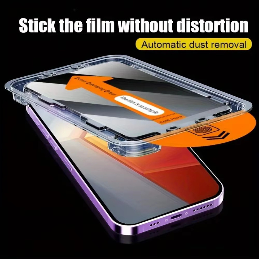 DIXSG 4-in-1 Anti Spy Full Screen Protector und Kamera Objektiv Schutz für iPhone 16, Transparent - Bild 5