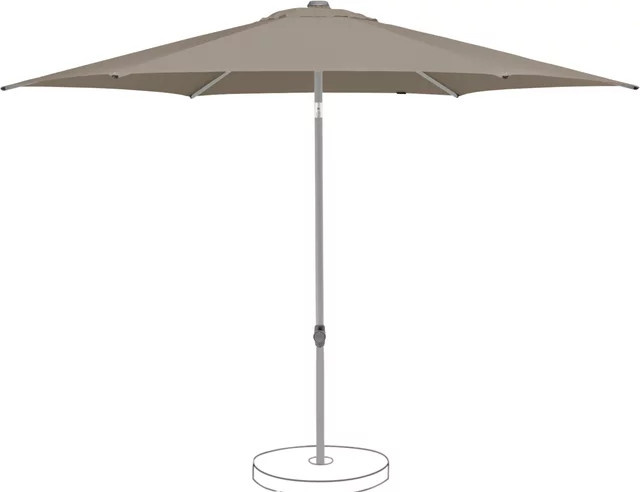 Suncomfort by Glatz Sonnenschirm Pop Up 250 mit Mittelmast aus Aluminium in Beige und Grau, Durchmesser: 250 cm, Höhe: 239 cm - Bild 1