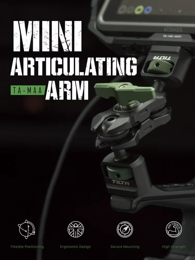 TILTA TA-MAA Mini Gelenk Magic Arm mit Super Clamp und Pea Pods Kugelkopf Halterung in Schwarz - Bild 1