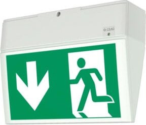 Ceag EURO X LED Einzelbatterie-Notlichtsystem, weiße Deckenleuchte mit IP54 Schutzart - Bild 1