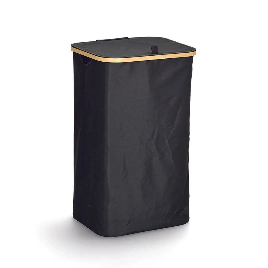 Zeller Wäschesammler mit Tragetasche Schwarz B: 69 cm, T: 34 cm, H: 41,5 cm - Bild 2