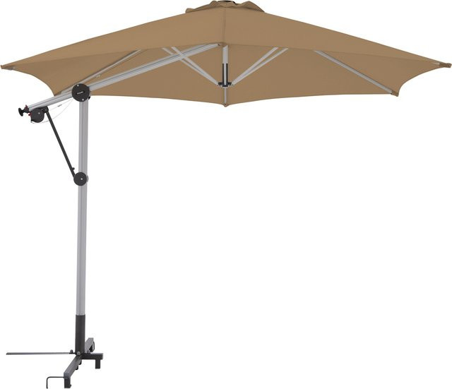 Doppler Ampelschirm Panda Matic III 320 in Greige mit 320 cm Durchmesser - Bild 1