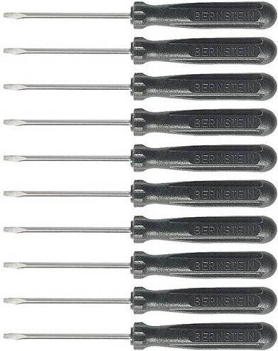 BERNSTEIN Tools for Electronics 4-301-VE10 Schlitz-Schraubendreher in Schwarz mit einer Klingenbreite von 2,0 mm und einer Klingenlänge von 40 mm - Bild 1