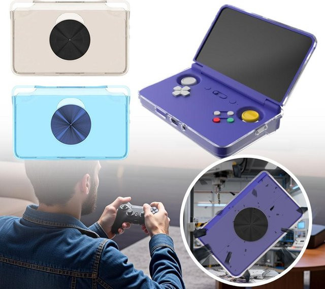 Retroid Schutzhülle für Retroid Pocket Flip 2 aus TPU in Transparent und Grau mit Anti-Drop-Kühlung und verschleißfestem Schutz - Bild 1
