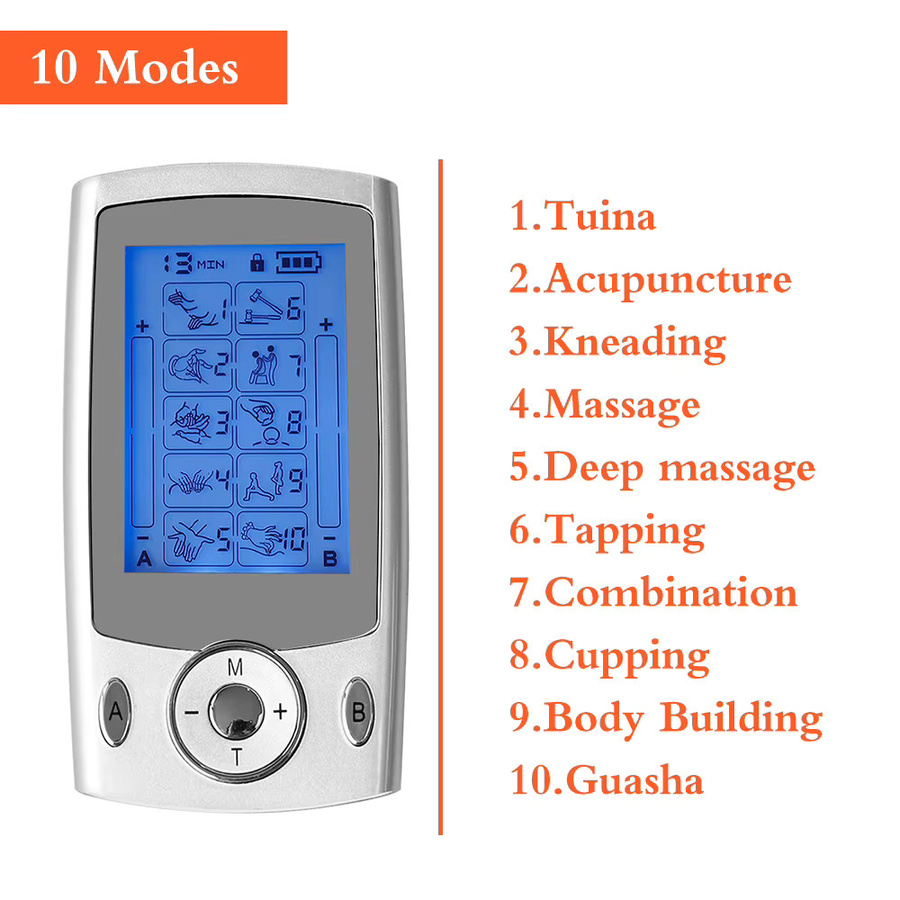 SANPKON Elektrisches Massagegerät, EMS Muskelstimulator, Unisex, Silver - Bild 2