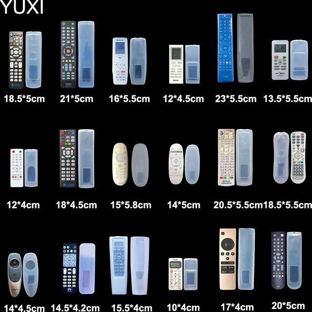 YUXI Silikon Schutzhülle für TV und Klimaanlage Fernbedienungen, wasserdicht und staubgeschützt, transparent - Bild 1