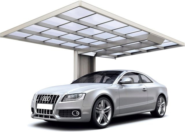 Ximax Einzelcarport Neo Typ 90 in Edelstahl-Look, B/T: 307,8 x 495 cm, silberfarben - Bild 1
