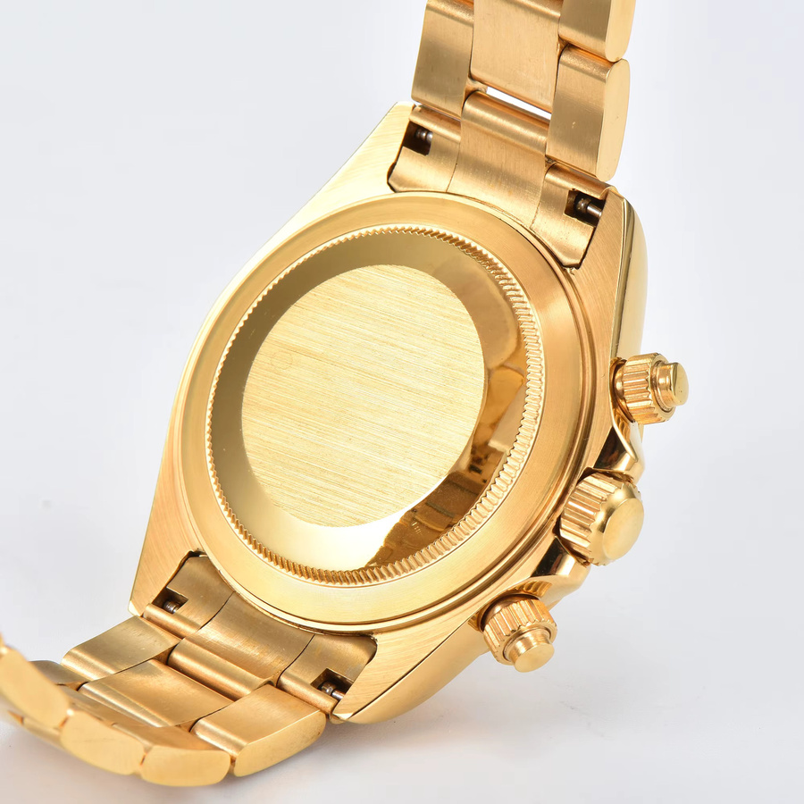 OUMASHI Chronograph, Edelstahl, Grün, Gold, Saphirglas, Herren - Bild 2