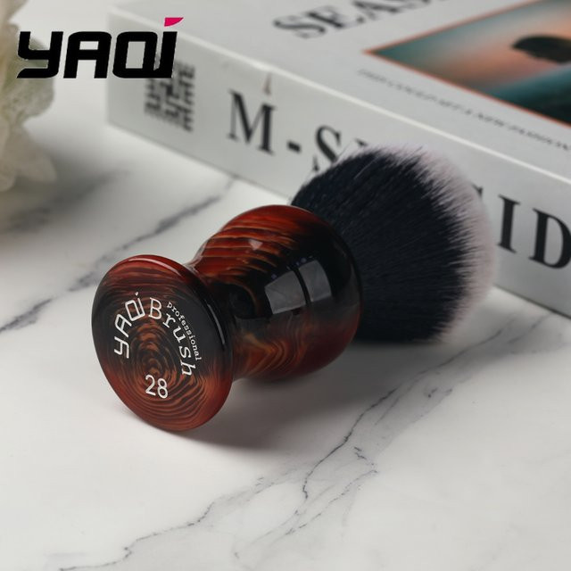 Yaqi Herren-Rasierpinsel Tuxedo, 28mm, Synthetischer Knoten - Bild 1