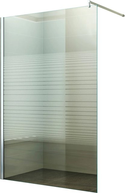 Fa-Bausysteme Walk-In Glas Duschabtrennung Gestreift Transparent B: 90 cm, H: 200 cm - Bild 1