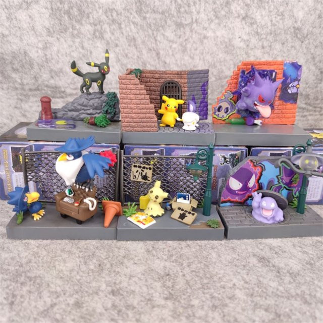 Rement Pokemon Dark Town Serie Blind Box Tierfiguren Multicolor für Desktop Decor - Bild 1