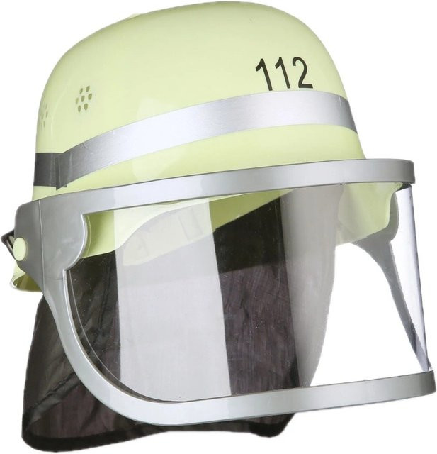 Relaxdays Feuerwehrhelm, Kunststoff, Gelb, Klappbar, Verstellbar - Bild 1
