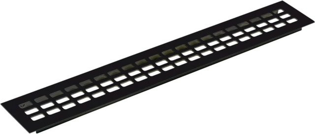 vasalat Lüftungsgitter zum Einstecken aus Aluminium in Schwarz Eloxiert Matt B: 100 cm, H: 6 cm - Bild 1